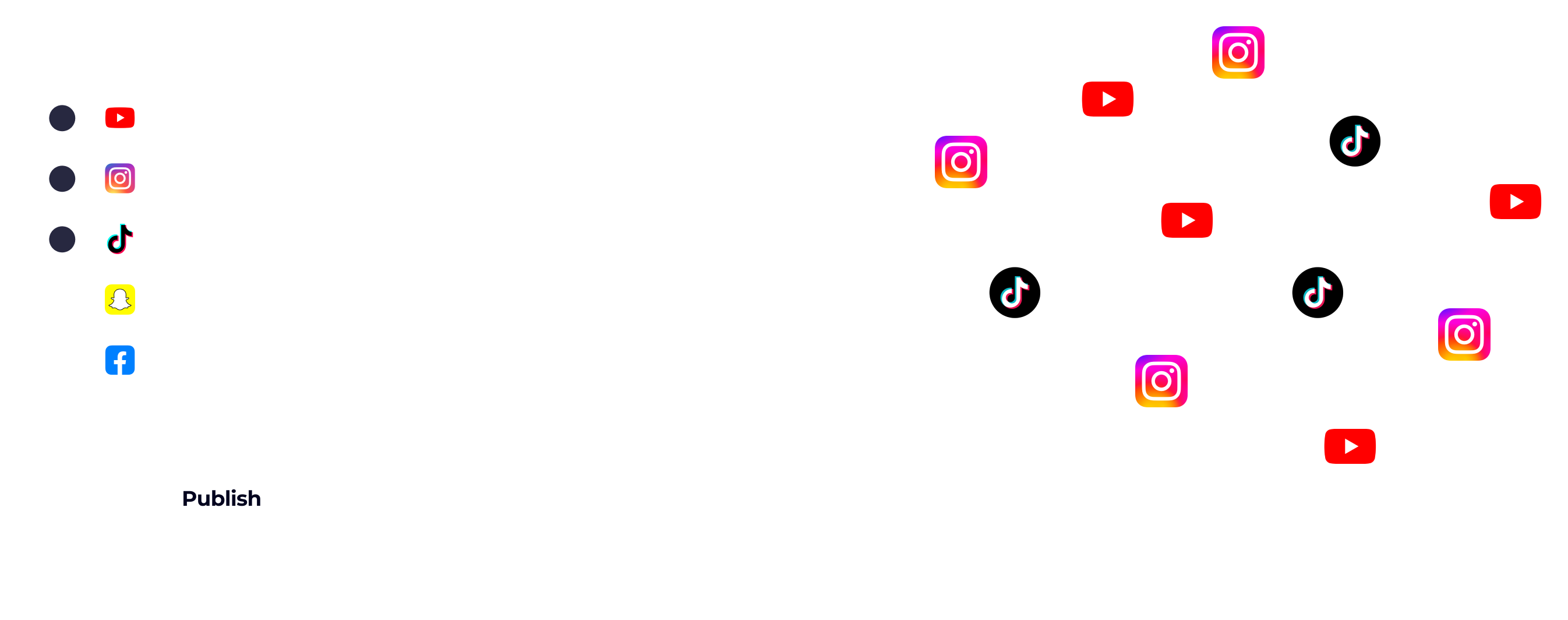 Post to different accounts and platforms at once.